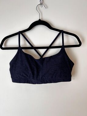 Fabletics HeatherFlex Low Impact Strappy Bra Navy